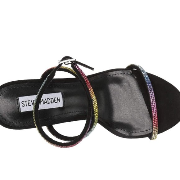 Steve Madden Festive Rhinestone Rainbow Sandal - Picture 5 of 7